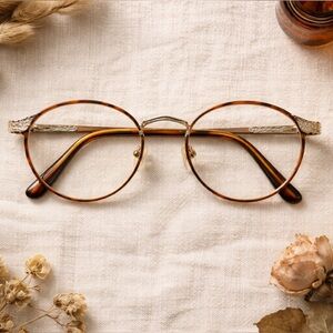 Tura Vintage Round Frames MOD 247 Gold Tortoise